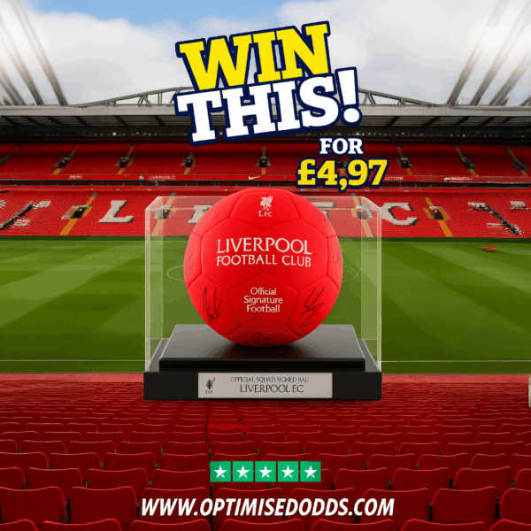 Win a LFC Signed 24/25 Squad Ball In Case + Instant Wins
