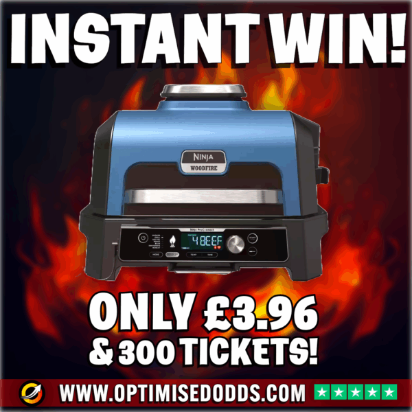 INSTANT WIN - Ninja Woodfire Pro XL Electric BBQ Grill & Smoker + £100 Site Credit Instant Wins (1 in 14 Chance To Win The Ninja Woodfire Pro)